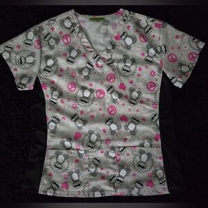 EUC Green Town Printed Scub Top